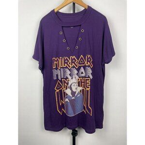 Disney Boutique Mirror Mirror on‎ the Wall Evil Queen Snow White Purple Shirt XL